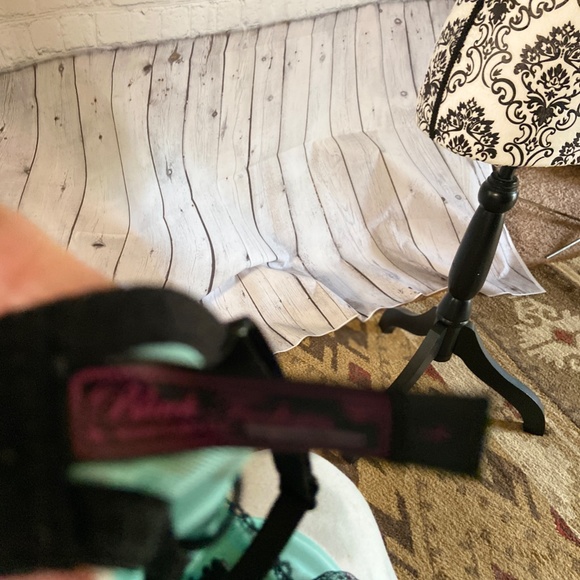 WOMEN'S SIZE LARGE CHEMISE LINGERIE SEA FOAM GREEN BLACK TRIM - Picture 8 of 8